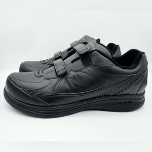 New Balance 577 Black Leather Casual Walking Shoes MW577VK Men’s Size 13 4E